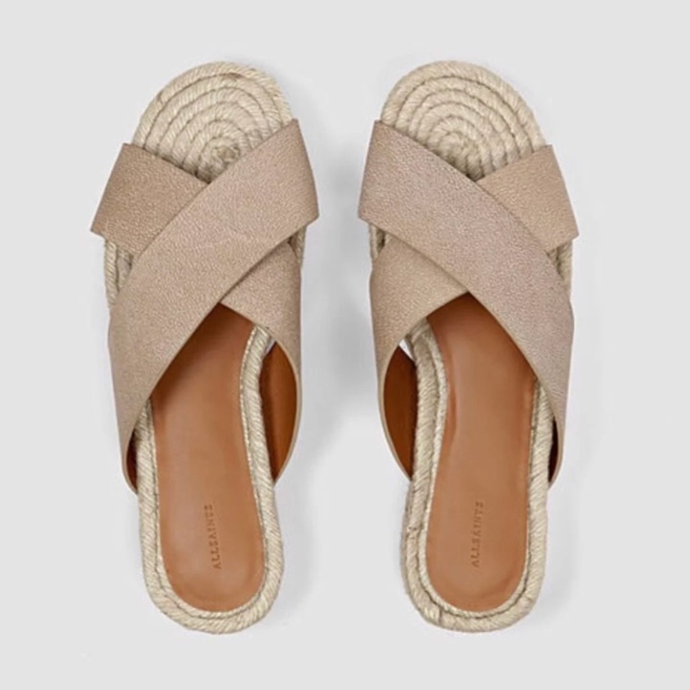 NEW All Saints Harlem Platform Espadrilles - Picture 2 of 7